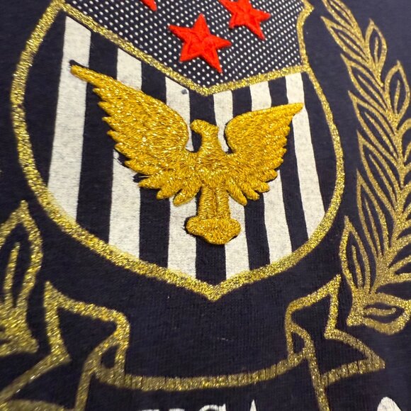VTG Washington DC T Shirt Size L Single Stitch 1993 Blue American Crest Eagle St - Picture 6 of 12